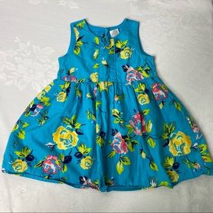 Koala Kids light blue Spring Floral Dress Size 24M/2T